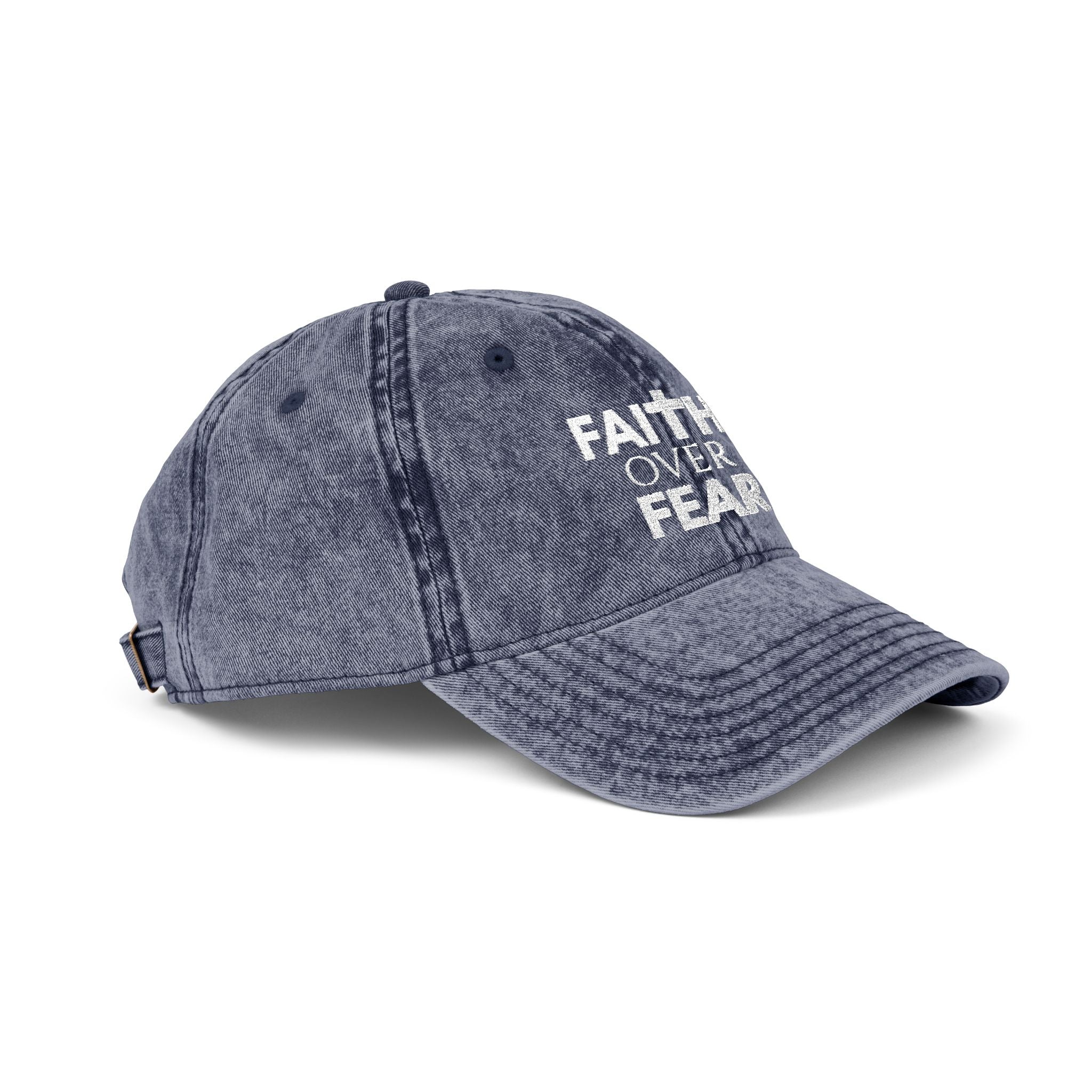 Faith Over Fear Vintage Cap , Embroidered Hat, 6 Colors