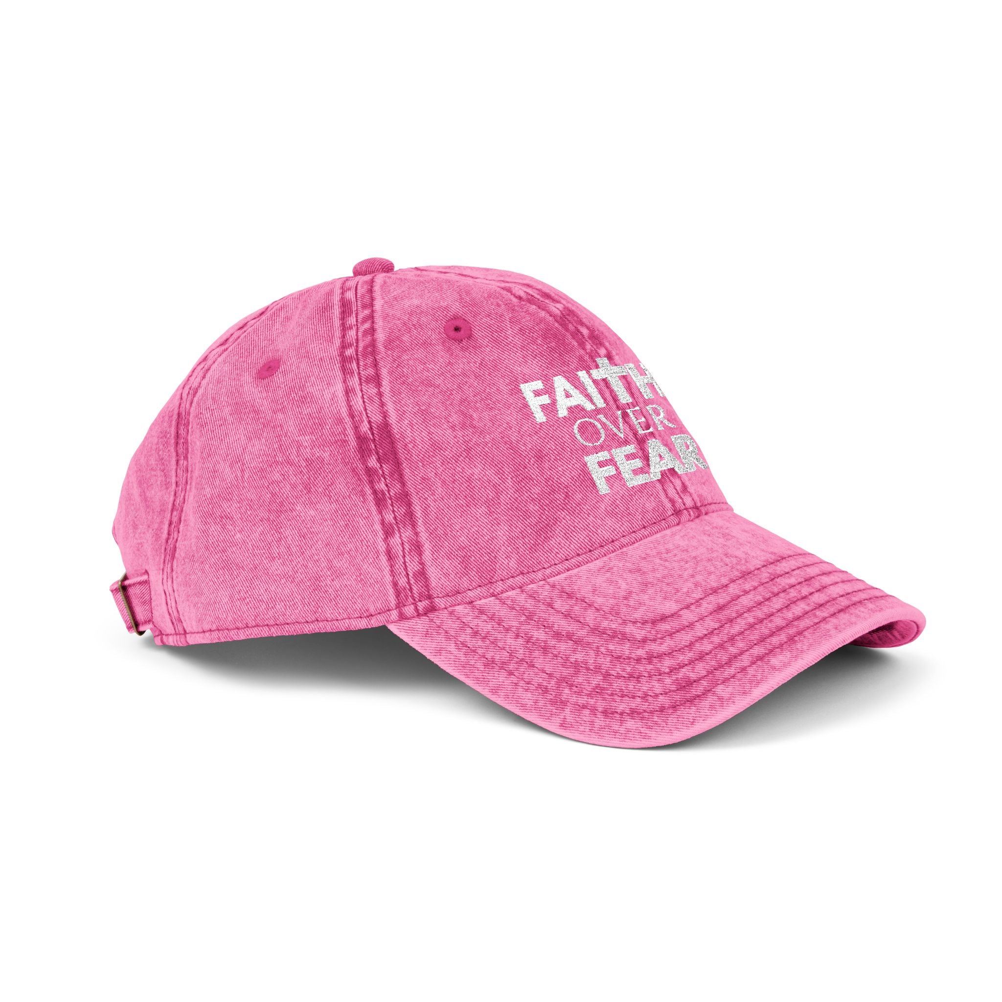 Faith Over Fear Vintage Cap , Embroidered Hat, 6 Colors