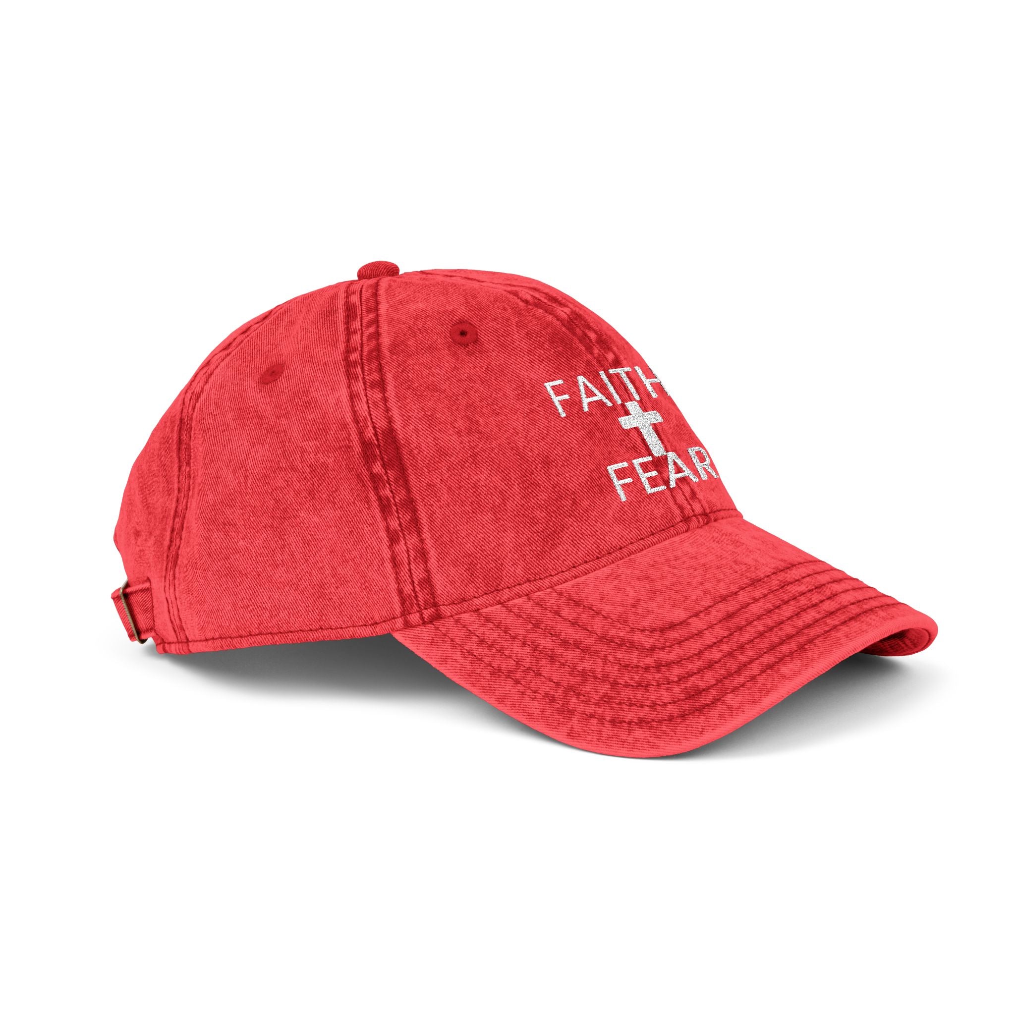 Faith Over Fear Vintage Cap , Embroidered, 4 Colors