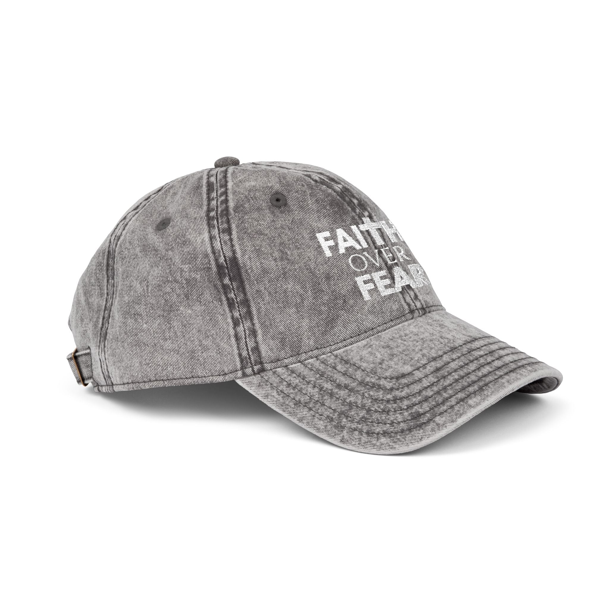 Faith Over Fear Vintage Cap , Embroidered Hat, 6 Colors