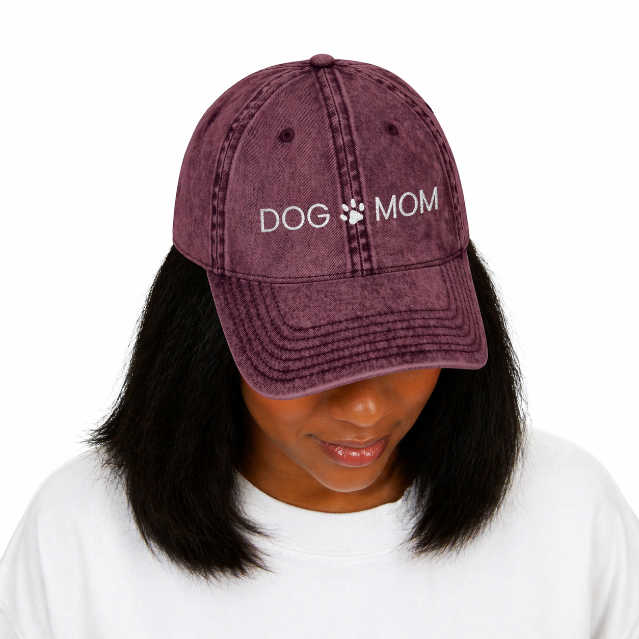 Dog Mom Vintage Hat Embroidered  , 5 Colors