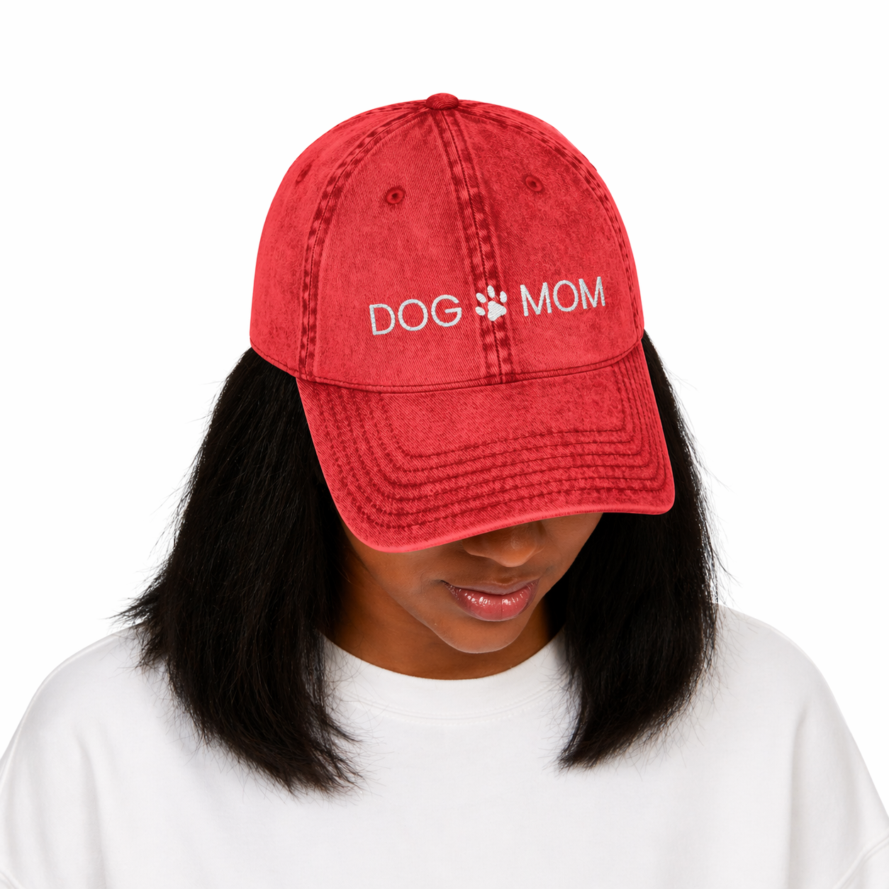 Dog Mom Vintage Hat Embroidered  , 5 Colors