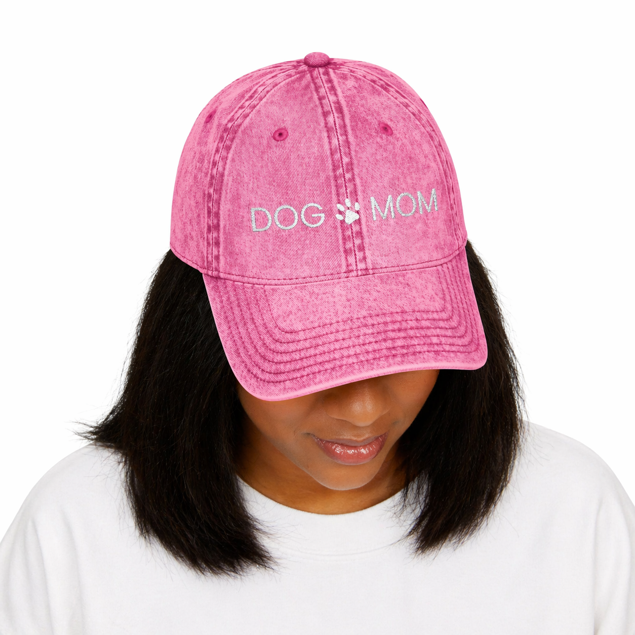 Dog Mom Vintage Hat Embroidered  , 5 Colors