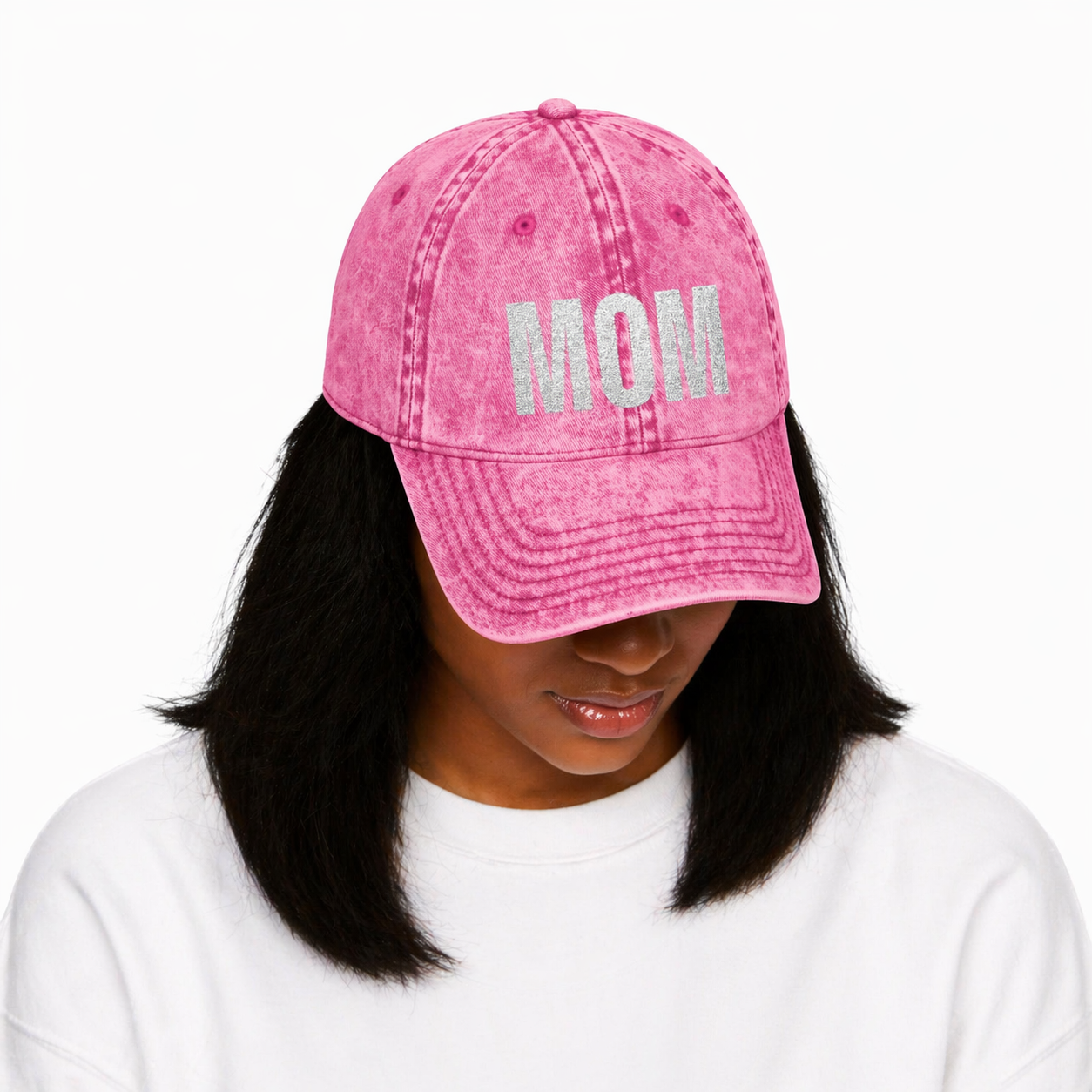 Mom Embroidered Hat, Vintage Minimalist Cap, 6 colors