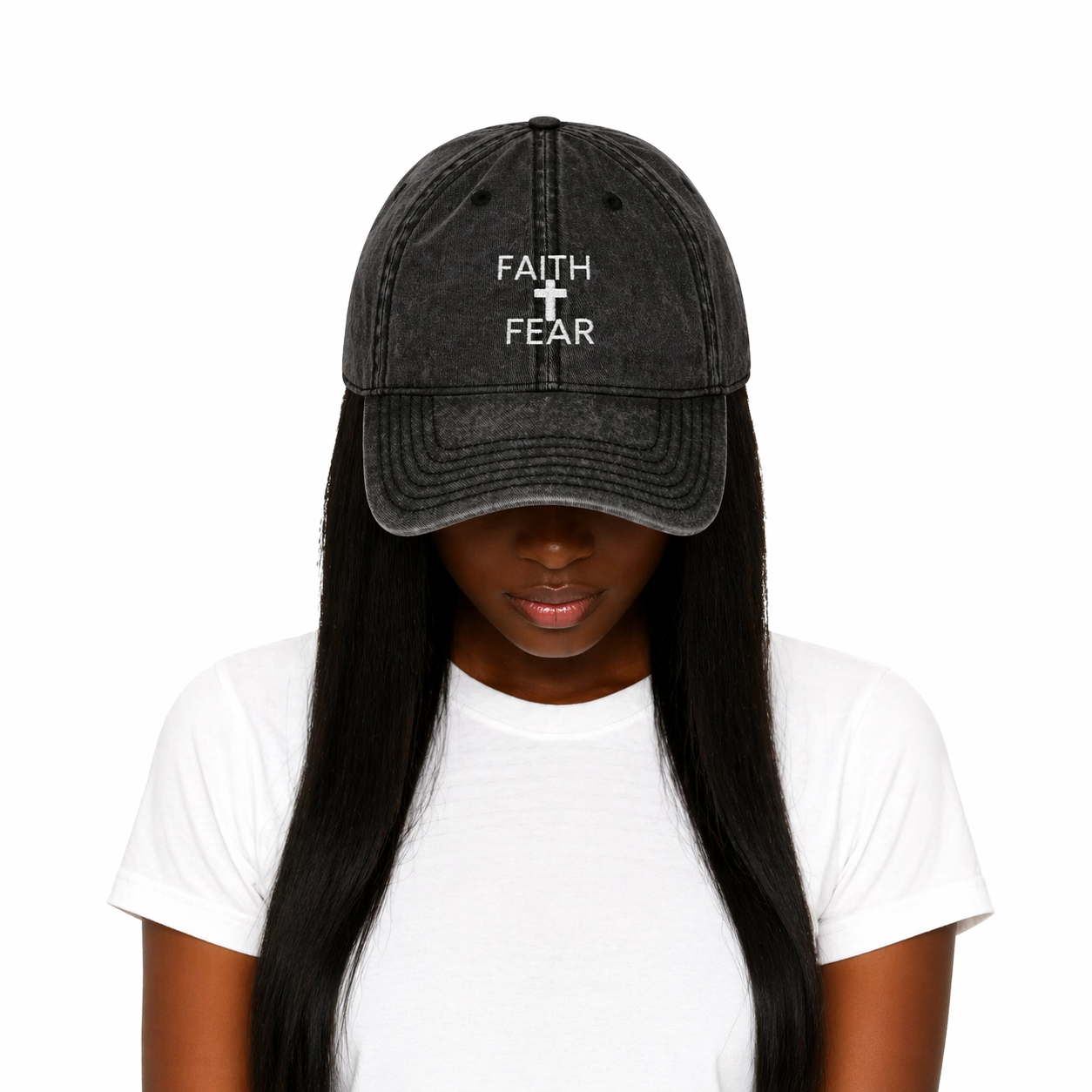 Faith Over Fear Vintage Cap , Embroidered, 4 Colors