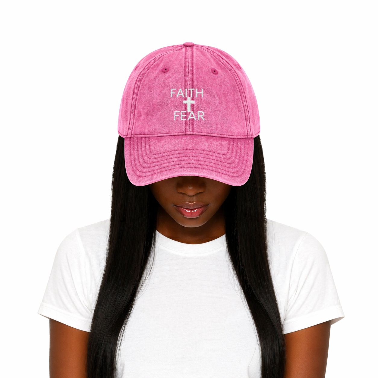 Faith Over Fear Vintage Cap , Embroidered, 4 Colors