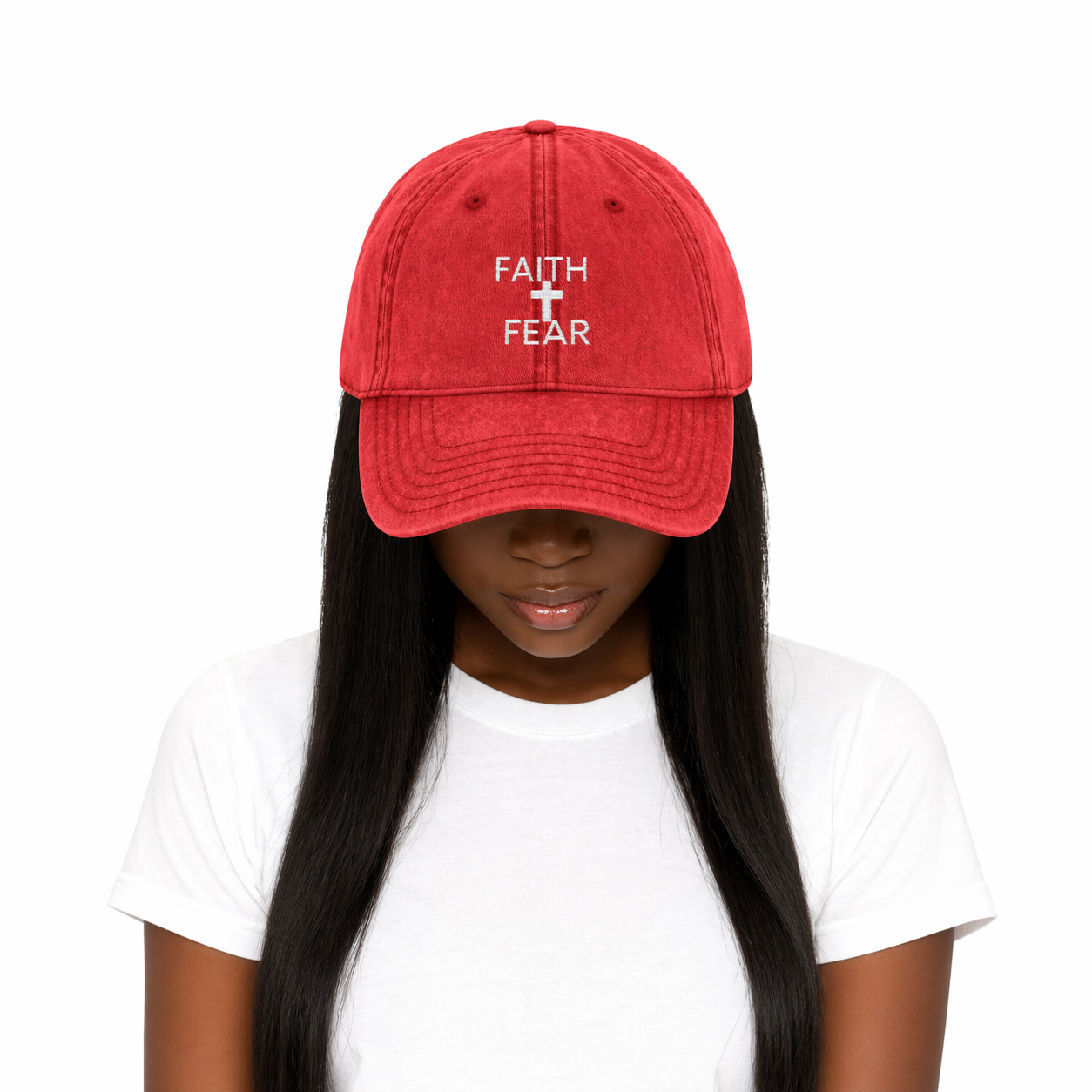 Faith Over Fear Vintage Cap , Embroidered, 4 Colors
