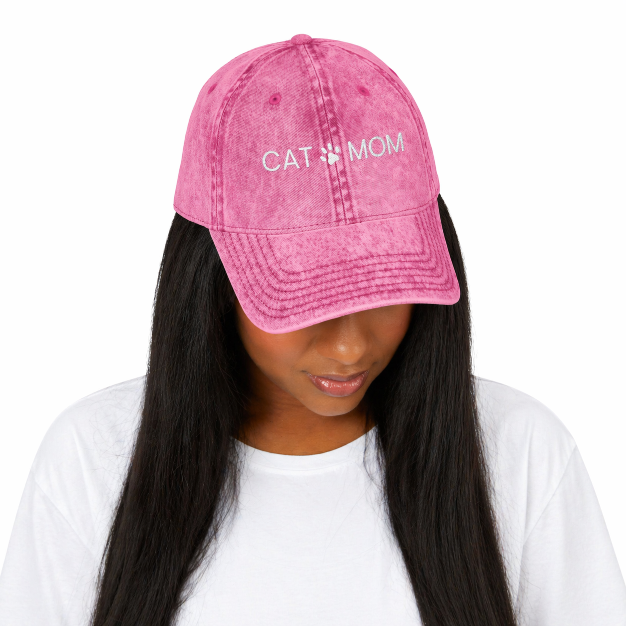 Cat Mom Embroidered Hat , 6 Colors