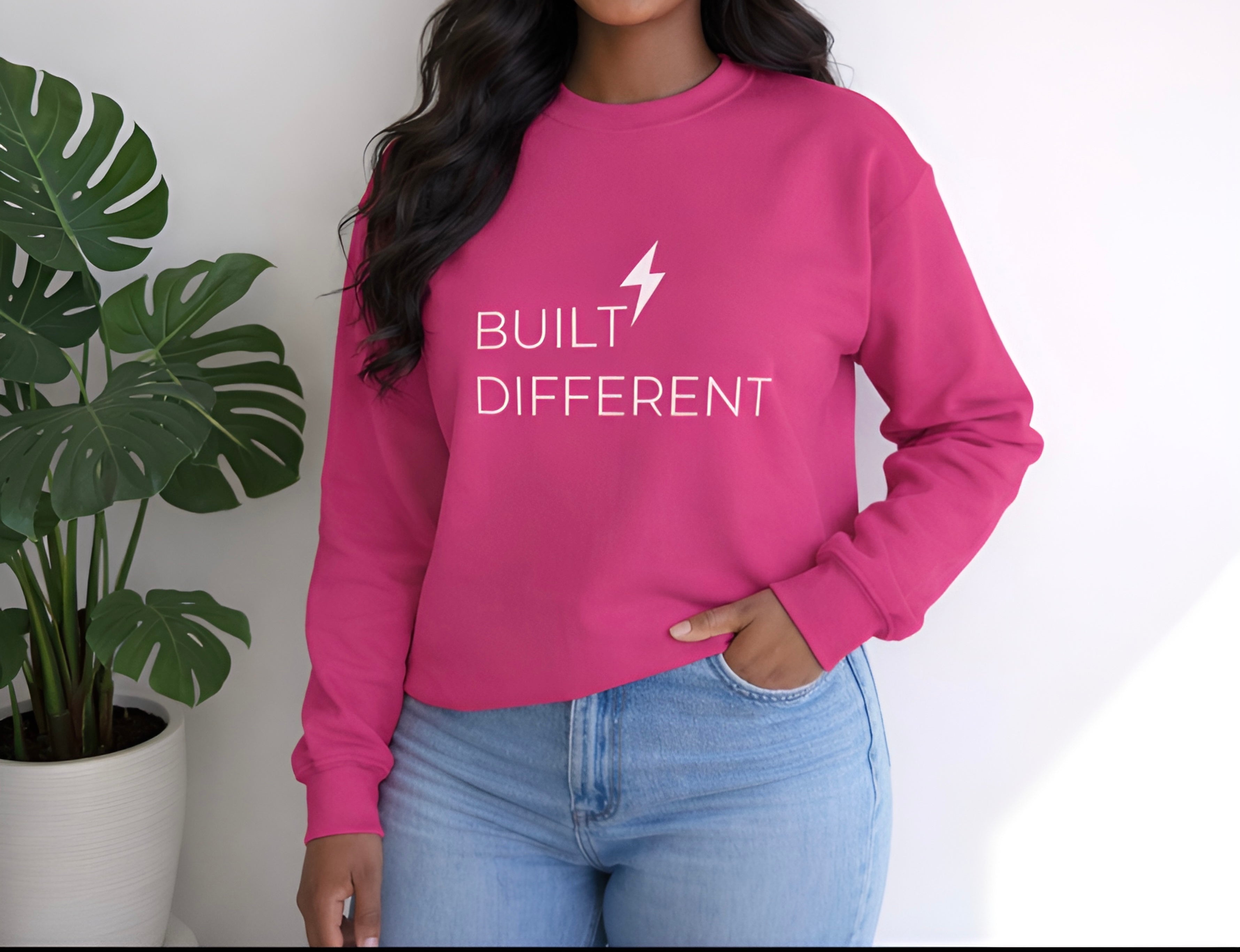 Built Different Sweatshirt, Unisex Gift , 12 Colors