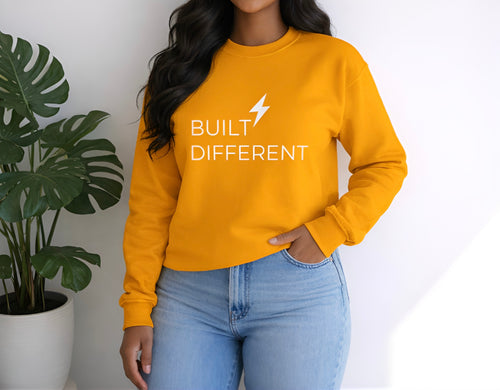 Built Different Sweatshirt, Unisex Gift , 12 Colors