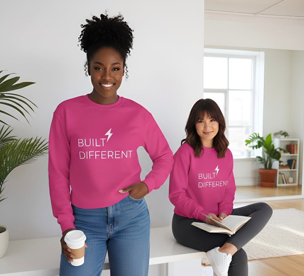 Built Different Sweatshirt, Unisex Gift , 12 Colors