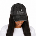 Vintage Embroidered Cap “Built Different” Unisex Hat, 6 Colors