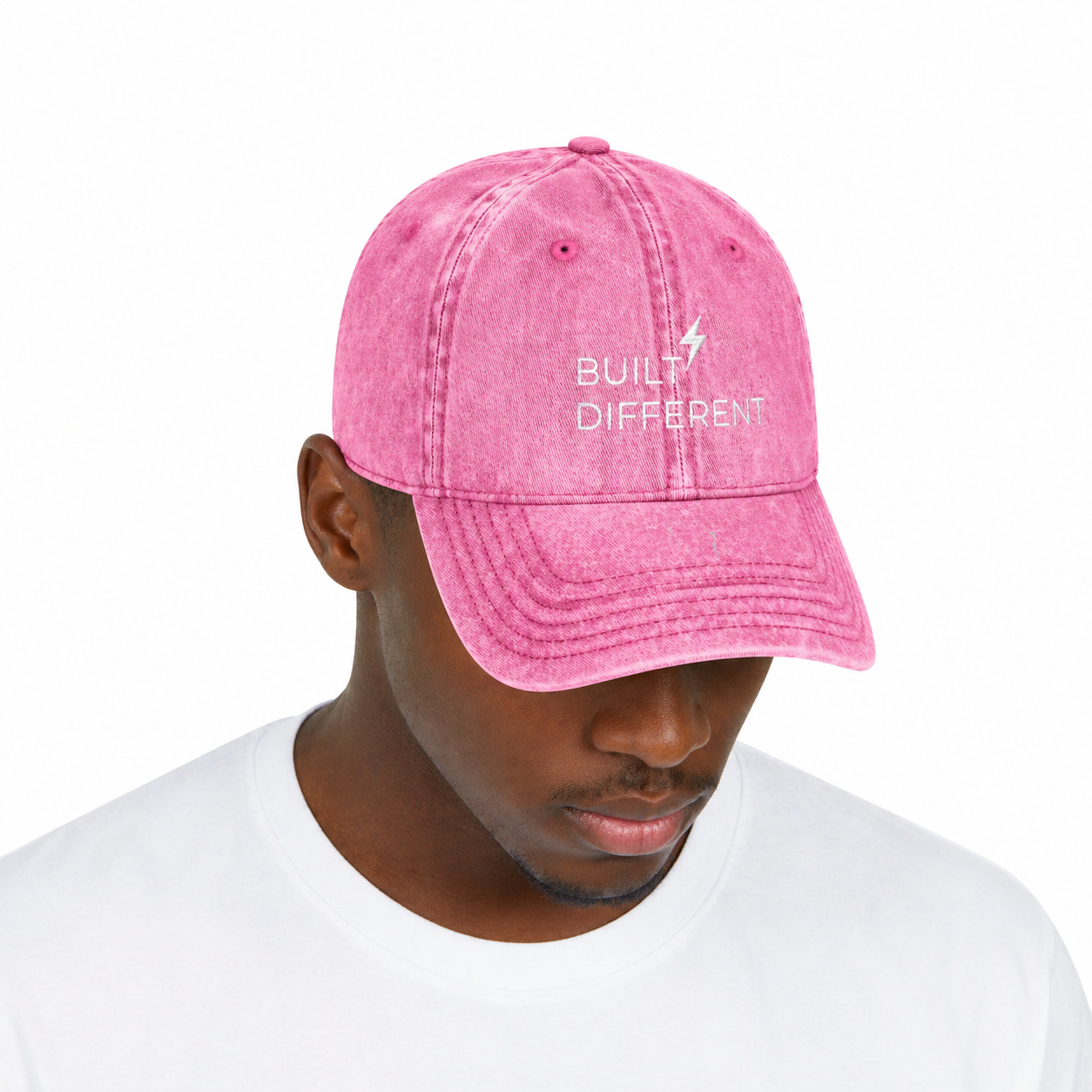 Vintage Embroidered Cap  “Built Different” | Unisex Hat, 6 Colors