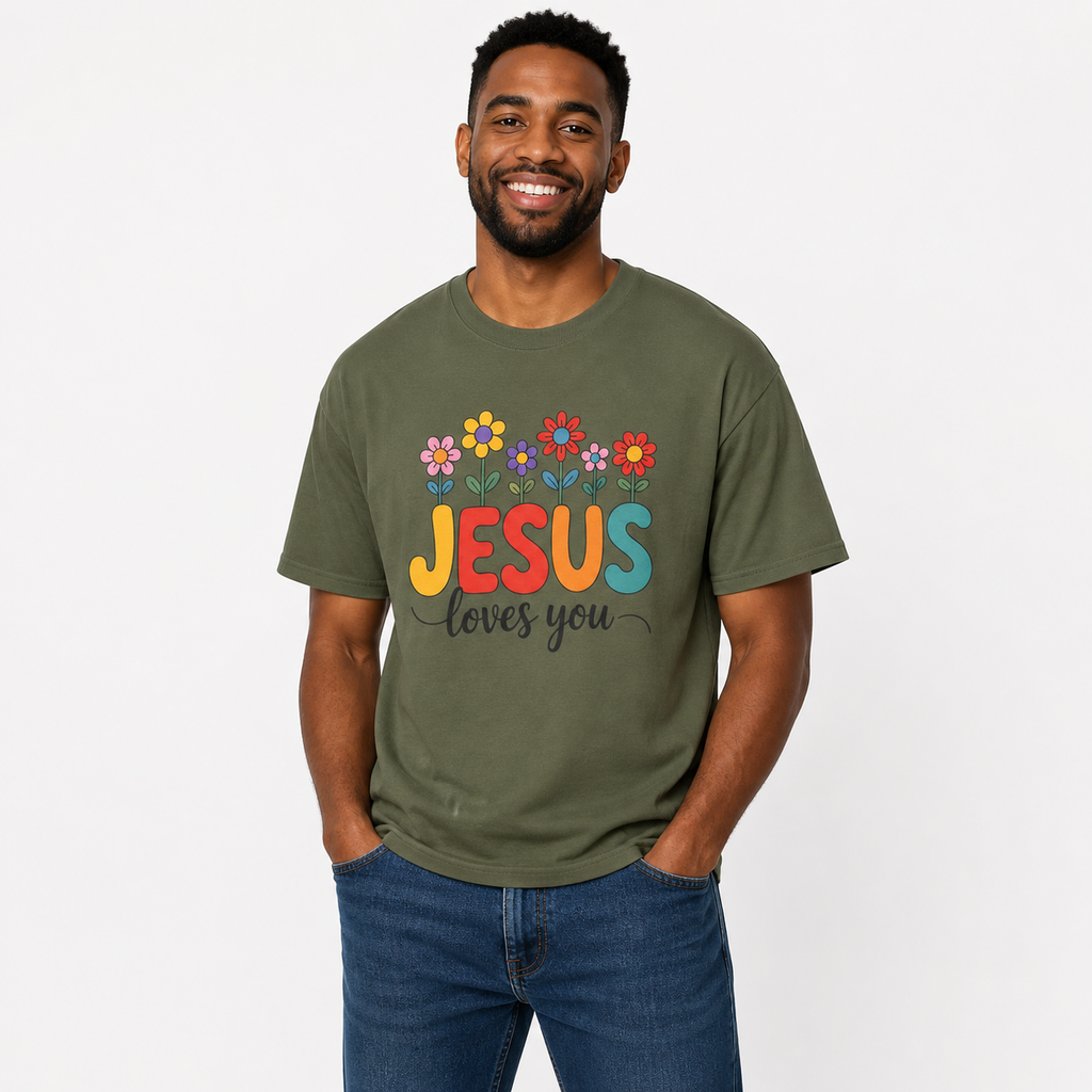 Jesus Loves You Shirt,  16 Colors, Unisex Heavy Cotton