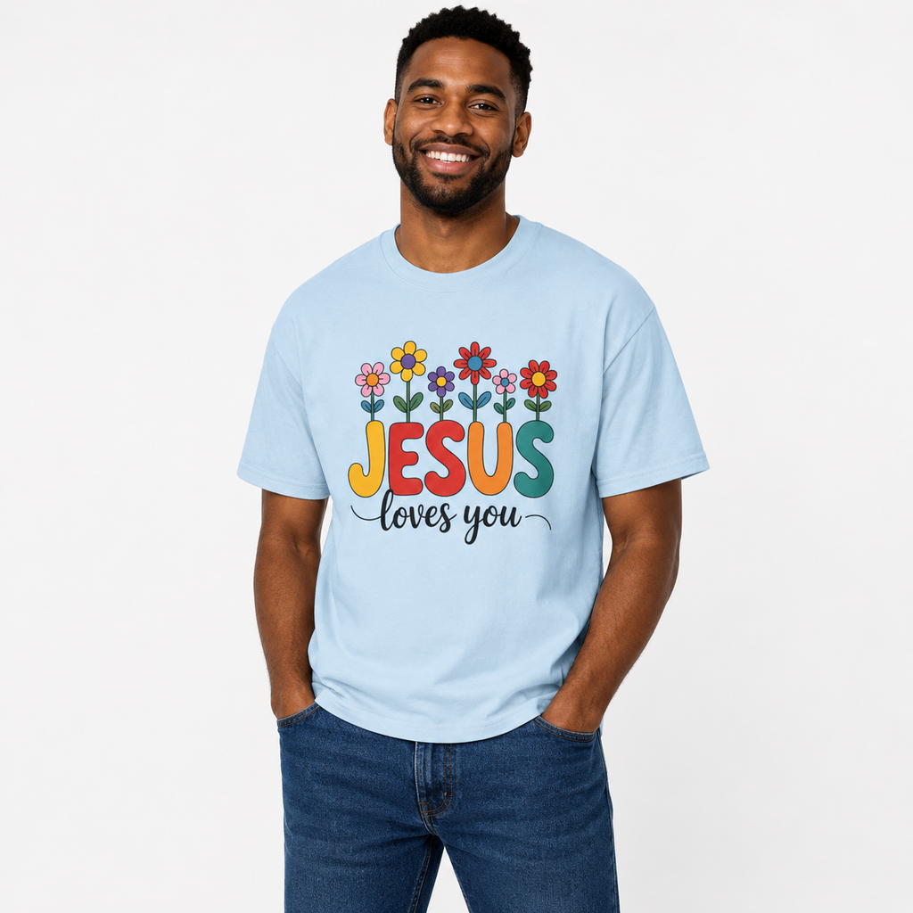 Jesus Loves You Shirt,  16 Colors, Unisex Heavy Cotton