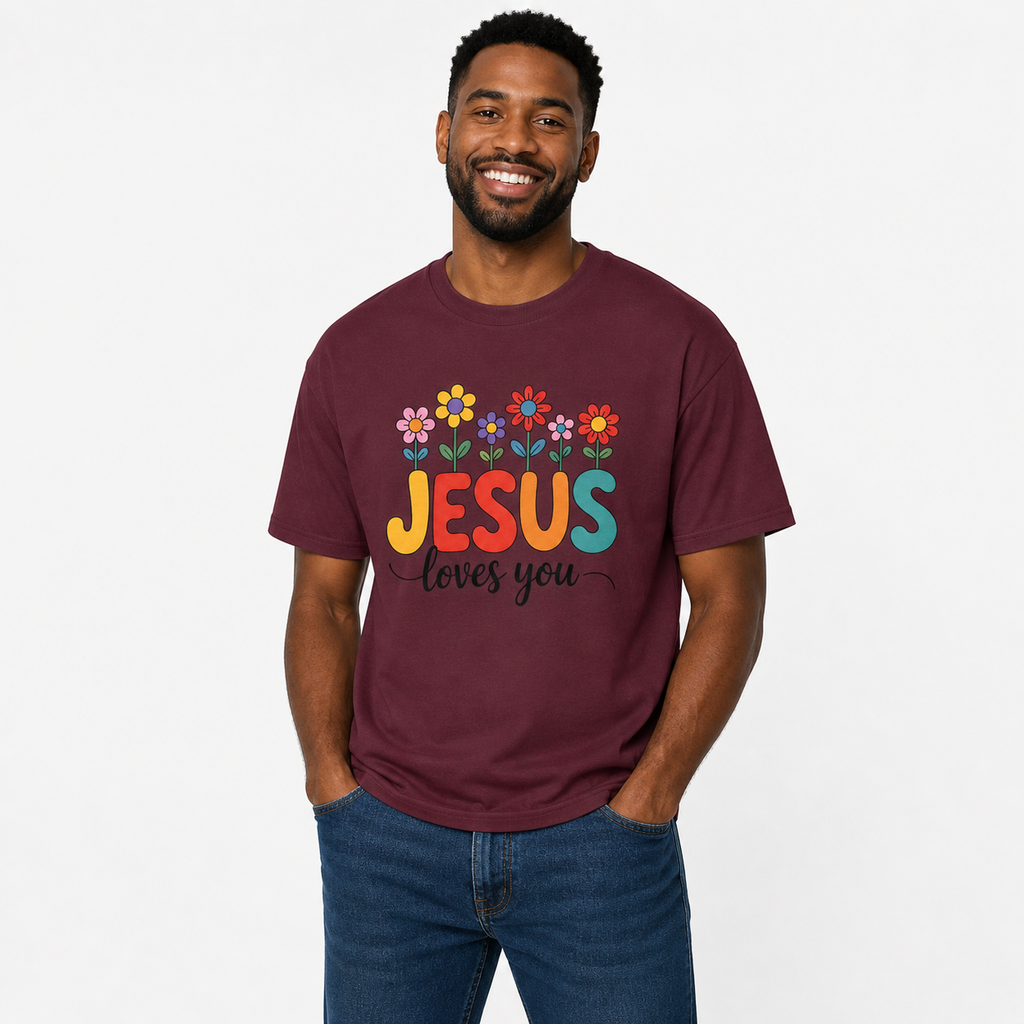 Jesus Loves You Shirt,  16 Colors, Unisex Heavy Cotton