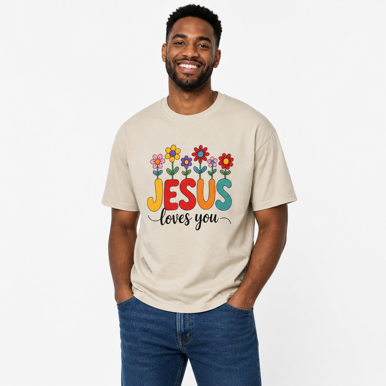 Jesus Loves You Shirt,  16 Colors, Unisex Heavy Cotton