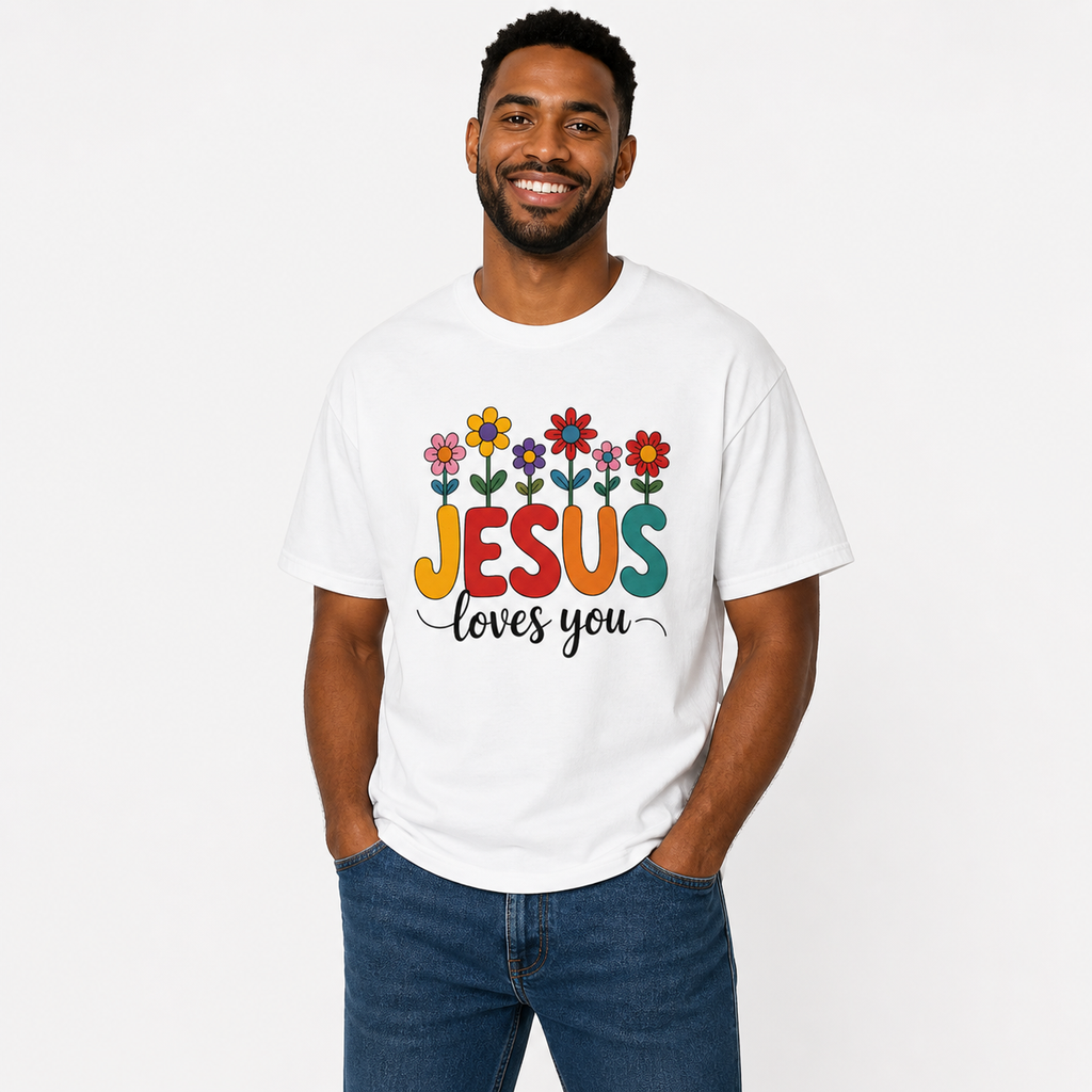 Jesus Loves You Shirt,  16 Colors, Unisex Heavy Cotton