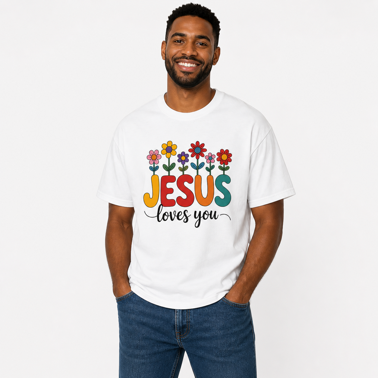 Jesus Loves You Shirt,  16 Colors, Unisex Heavy Cotton