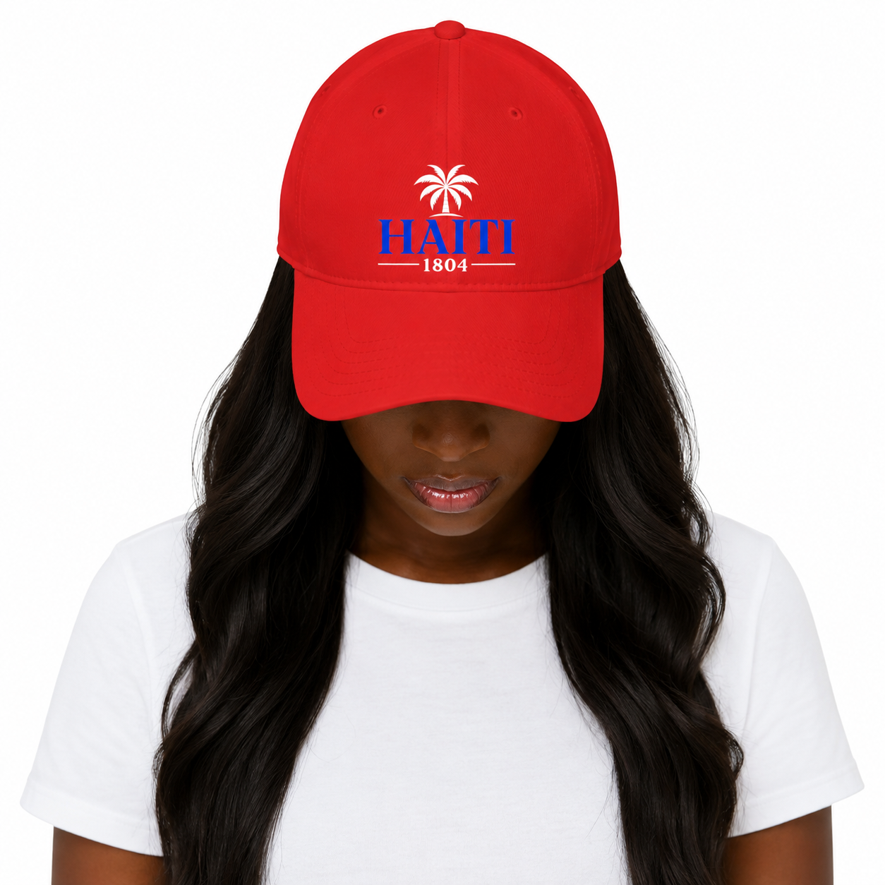 Haiti 1804 Red Baseball Cap, Unisex