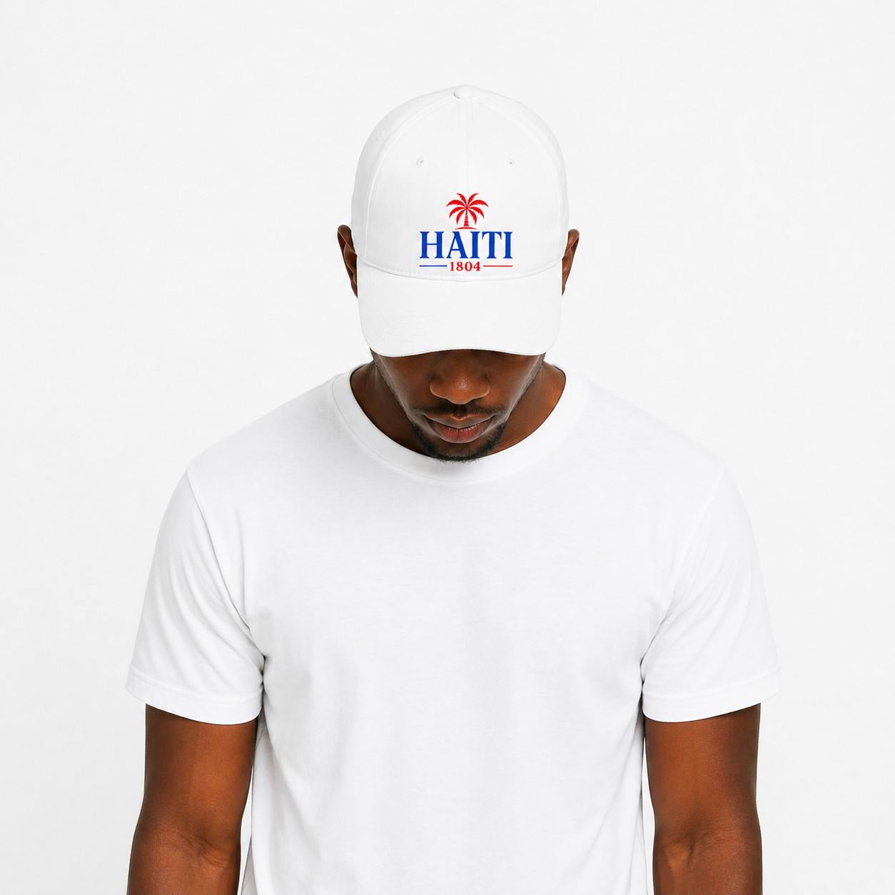 Haiti 1804 White Baseball Cap, Unisex