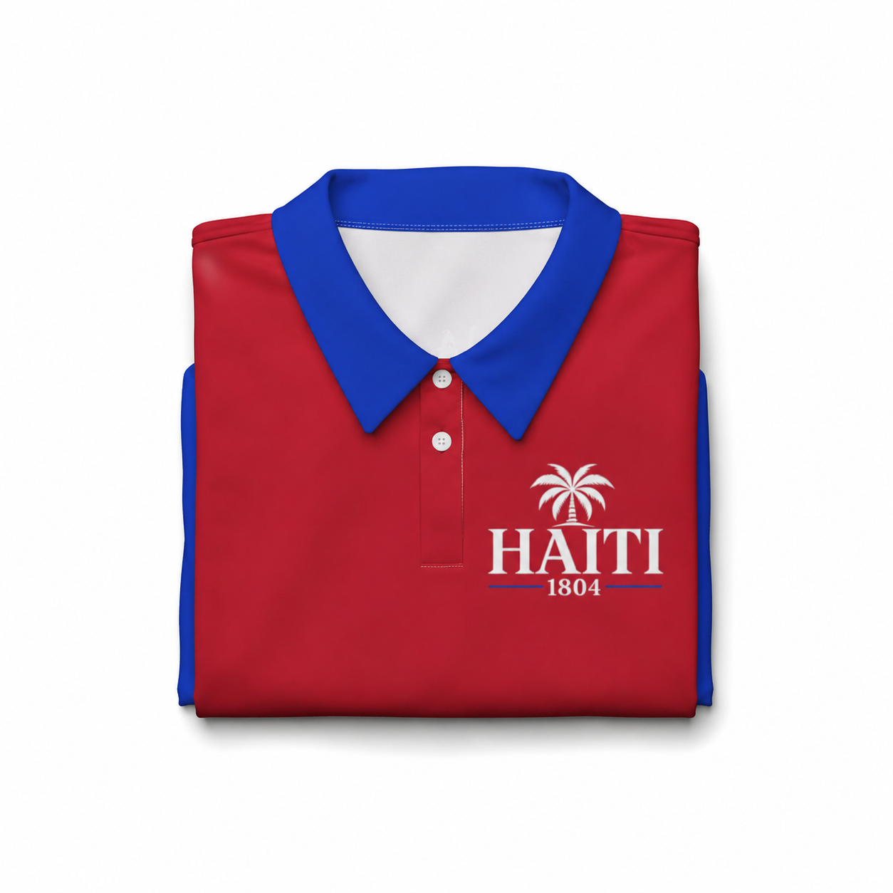 Haiti Polo Shirt | Unisex Haitian Pride Polo | Haiti 1804 Polo Shirt | Red Blue Polo Shirt | Haitian Heritage Clothing | Caribbean Gift