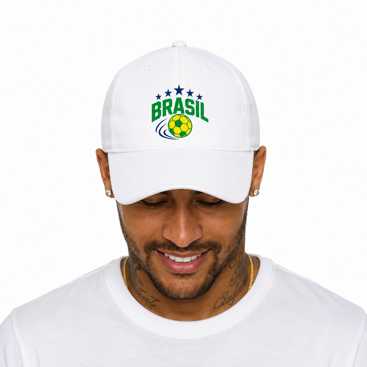 Brasil Soccer Baseball Cap , Unisex Adjustable Sports Cap