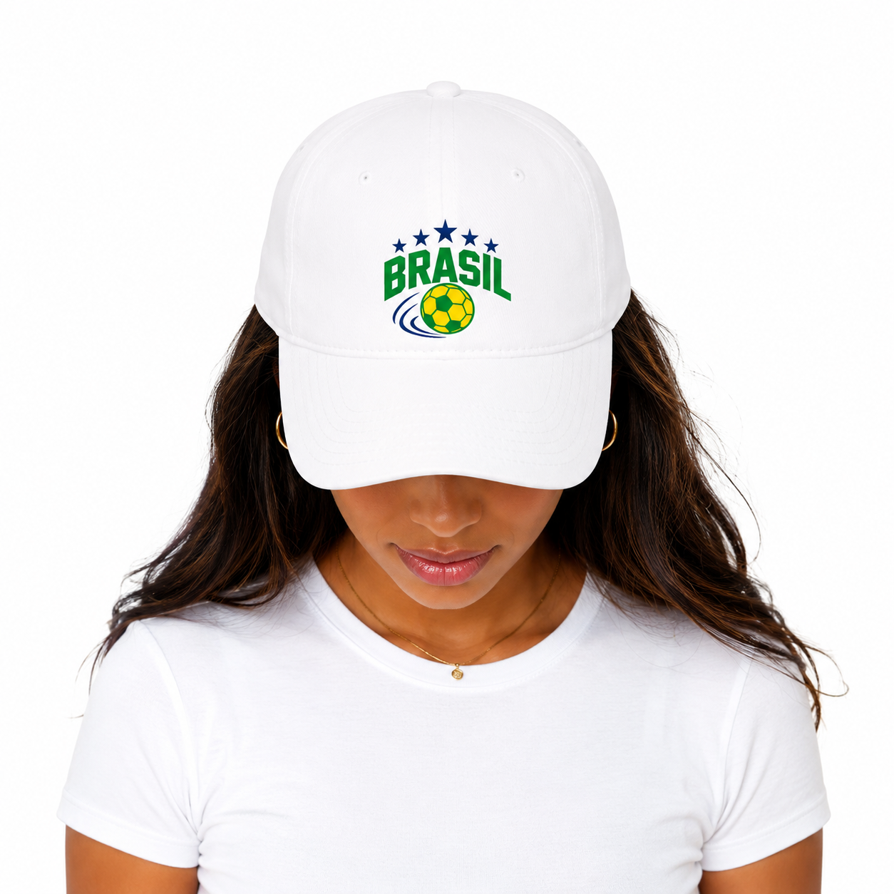 Brasil Soccer Baseball Cap , Unisex Adjustable Sports Cap