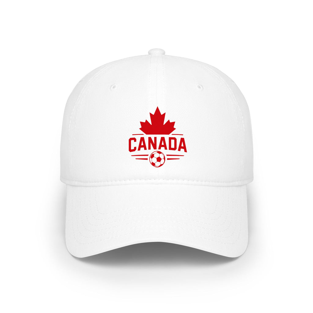 Canada Soccer White Baseball Cap, Unisex