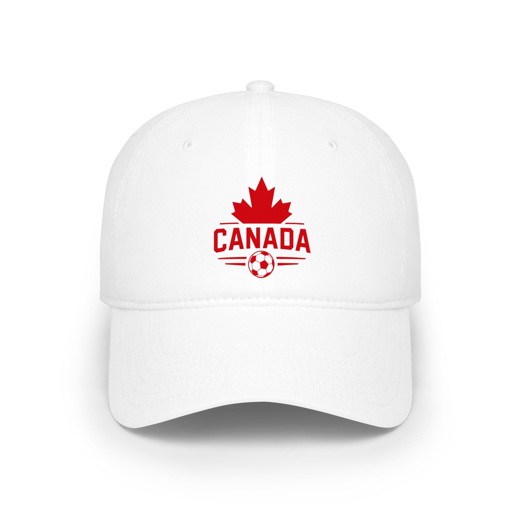 Canada Soccer White Baseball Cap, Unisex