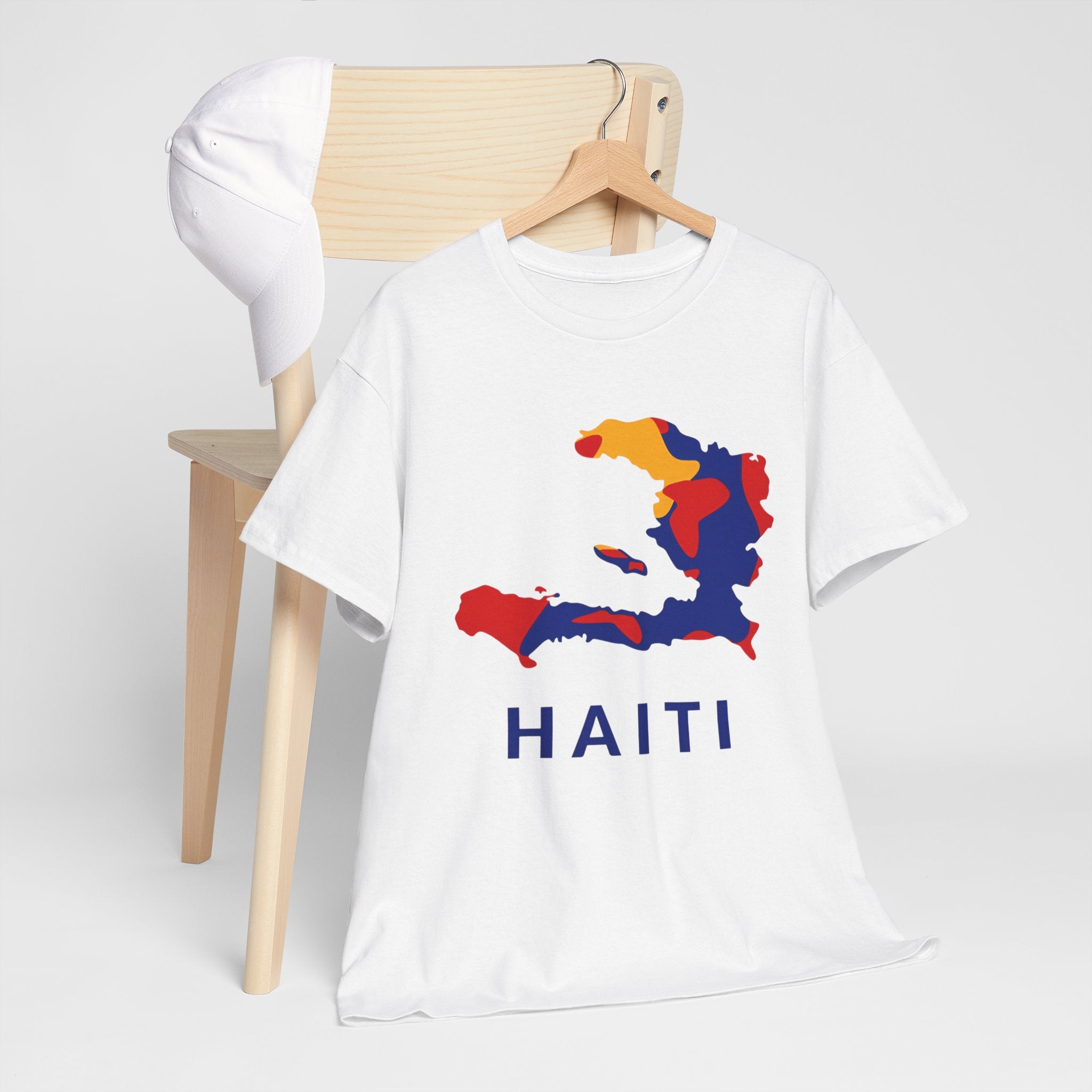 Unisex Haiti Flag Shirt, 3 Colors, Heavy Coton