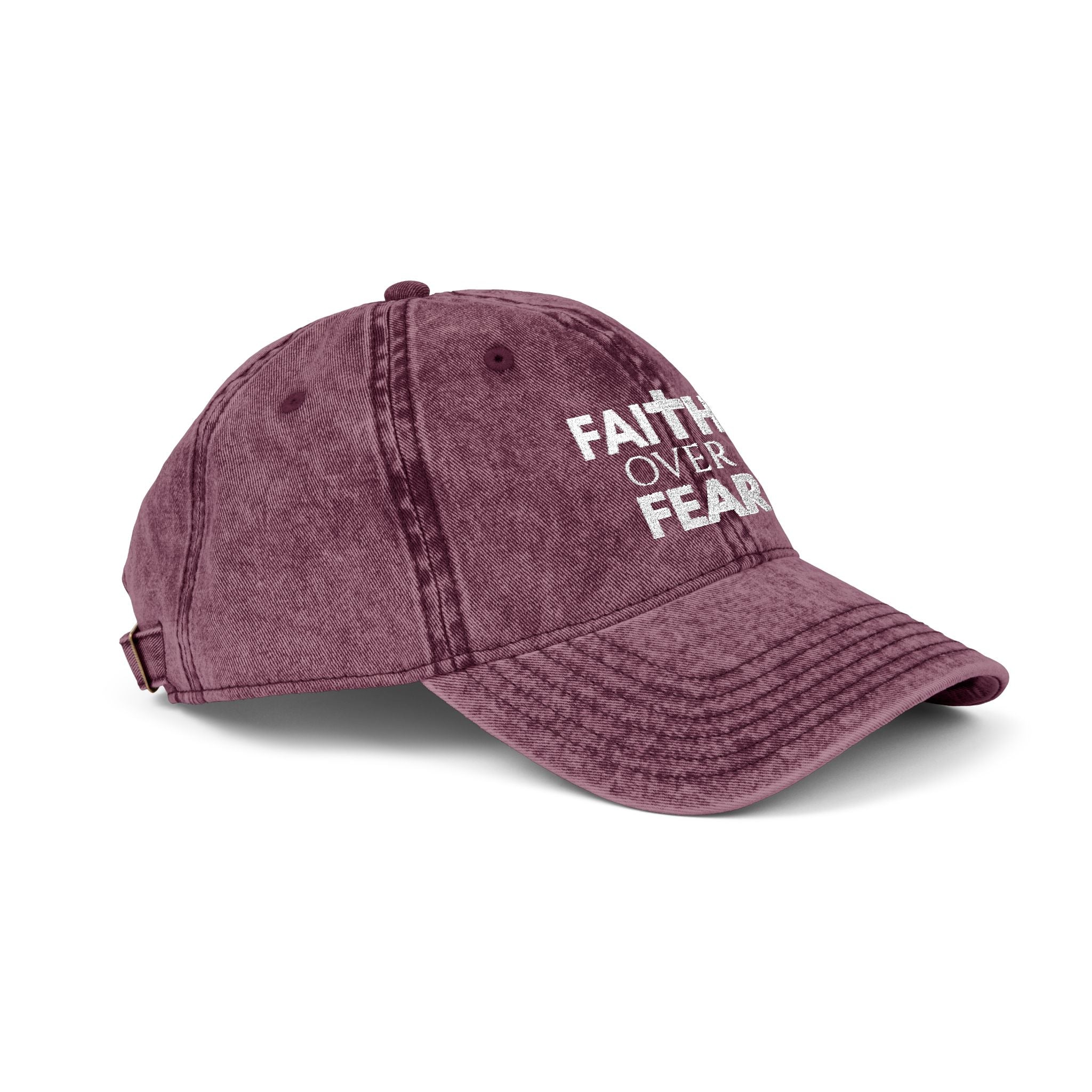 Faith Over Fear Vintage Cap , Embroidered Hat, 6 Colors