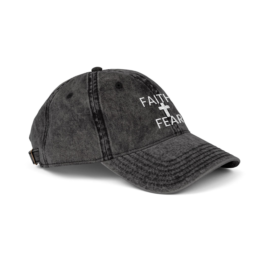 Faith Over Fear Vintage Cap , Embroidered, 4 Colors